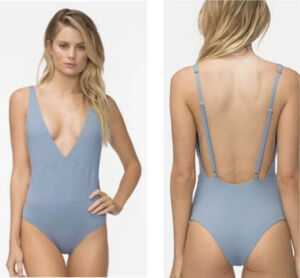 NWT! Tavik Womens Drew One Piece Deep-V Cheeky Swimsuit Large